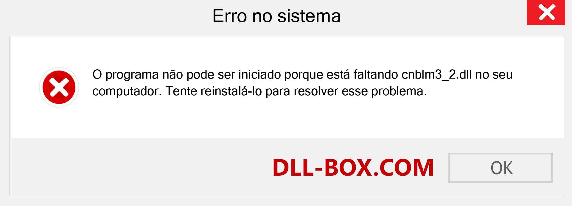 Arquivo cnblm3_2.dll ausente ?. Download para Windows 7, 8, 10 - Correção de erro ausente cnblm3_2 dll no Windows, fotos, imagens